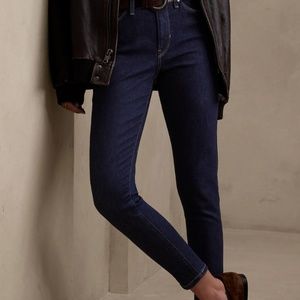 Banana Republic High Rise Skinny Ankle, Size 26, Dark Indigo